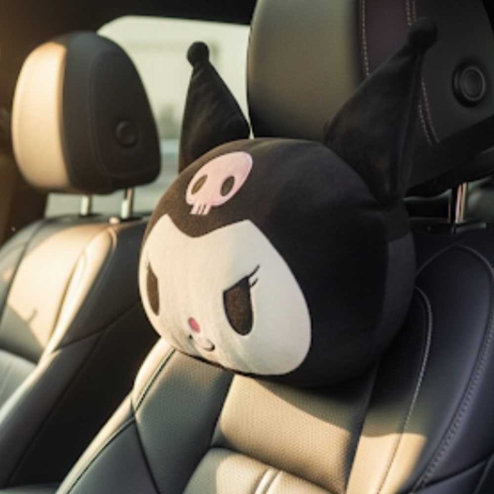 Kuromi Car Headrest Pillow